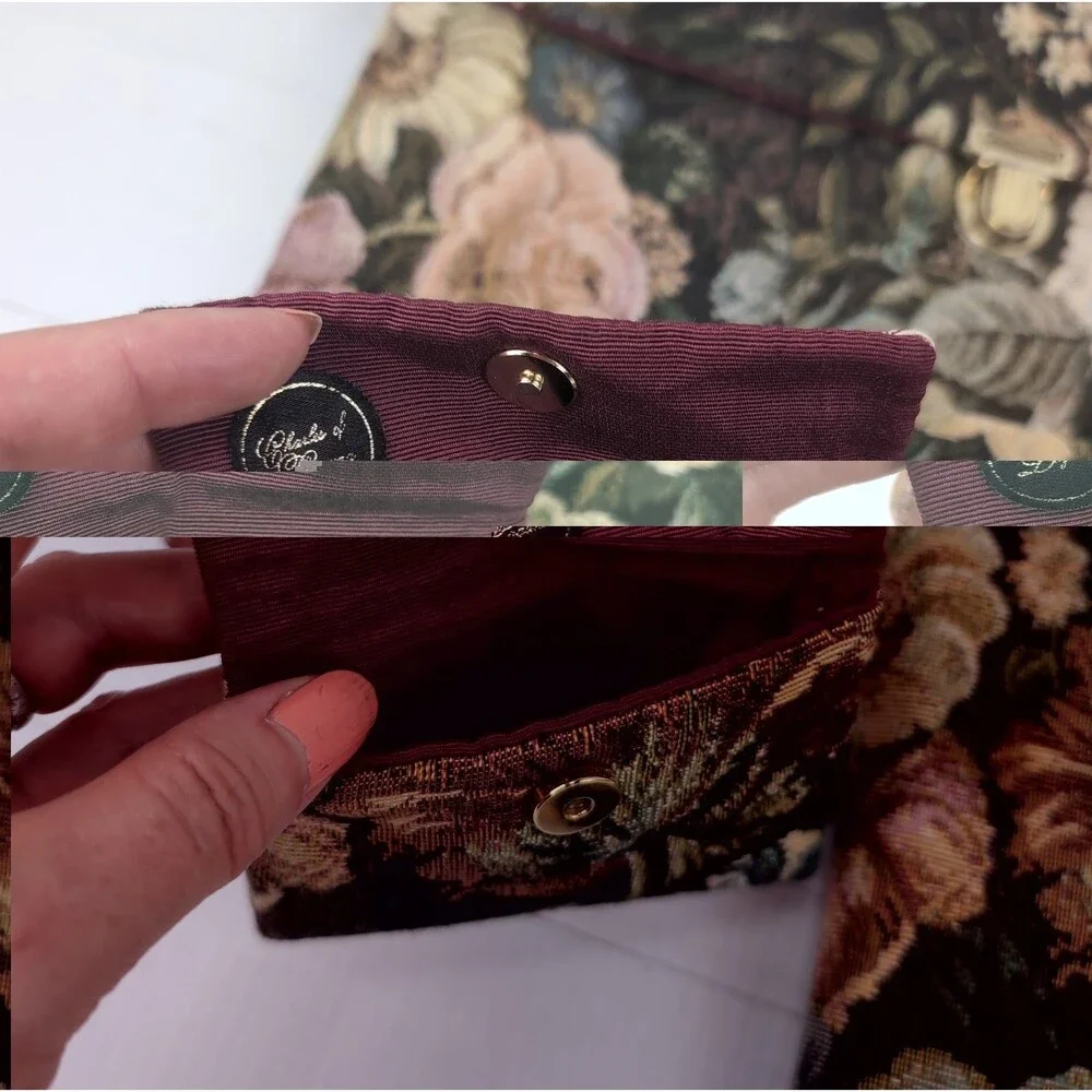 Vintage Charles of Laguna Floral Tapestry Laptop Bag & Accessories Grannycore